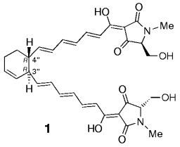 absolute configuration of the 3&Prime;R,4&Prime;R ring junction of the polyenoltetramic acid polycephalin C