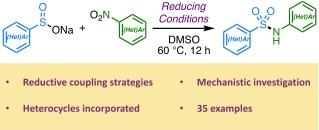A method to assemble (hetero)aryl sulfonamides via the reductive coupling of aryl sulfinates and nitroarenes