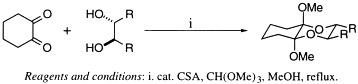 Chemical structures of reagents and conditions