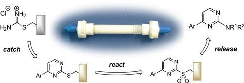 schematic molecules around a tube