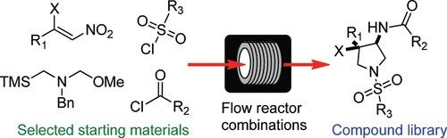 schematic molecules passing through a coil.