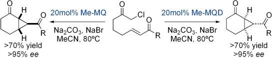 Enantioselective Catalytic Intramolecular Cyclopropanation using Modified Cinchona Alkaloid Organocatalysts