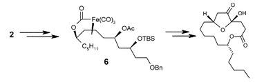 schematic of the synthesis of (-)-Gloeosporone,