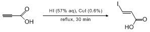 COPPER(I)-CATALYZED PREPARATION OF (E)-3-IODOPROP-2-ENOIC ACID