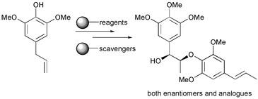 Schematic application of a method to scavenge 2,3-dichloro-5,6-dicyano-1,4-benzoquinone (DDQ) and a &ldquo;catch-and-release&rdquo; procedure to extract the resultant diol