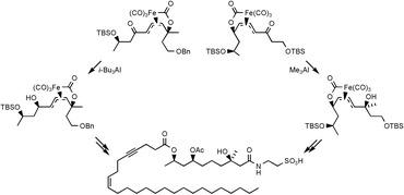Schematic of the total synthesis of taurospongin A