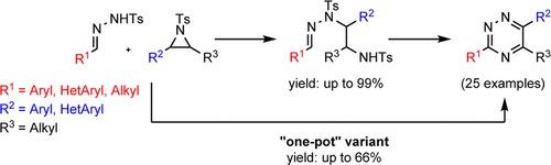Schematic of One-pot access to 1,2,4-triazines