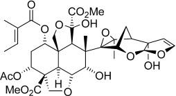 Schematic of Azadirachtin molecule