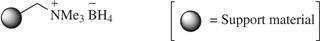 chemoselective nucleophilic hydride reducing reagent for aldehydes and ketones, and many other functional groups in the presence of metal salt catalysts