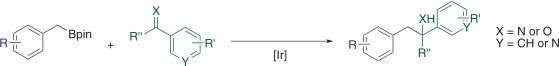 Mild cross-coupling reaction between benzylboronic esters with carbonyl compounds