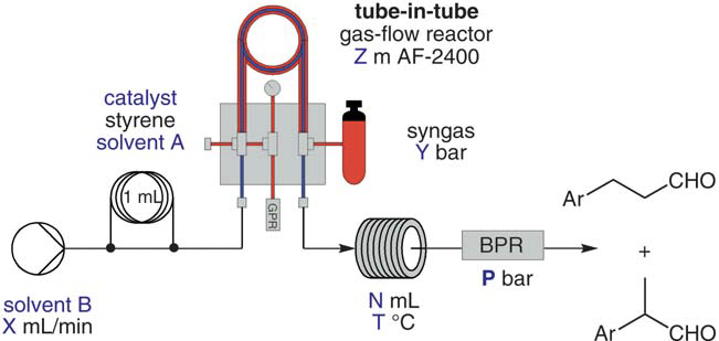 Schematic of tube-in-tube reactor