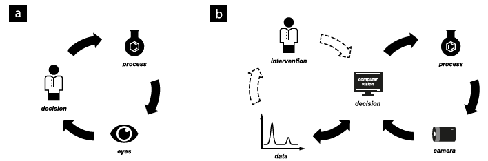 Flow diagrams using cameras for remote monitoring